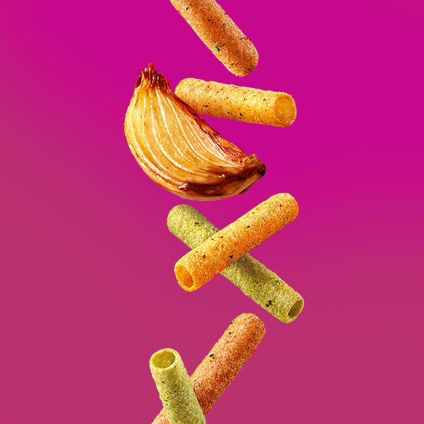 Caramelised Onion Sticks Falling